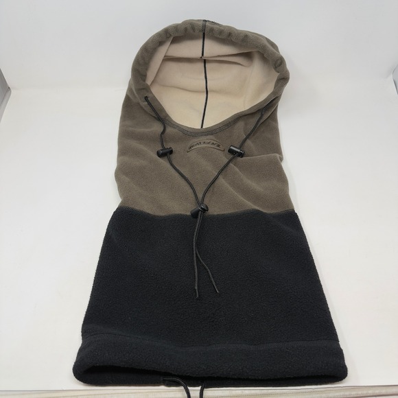 Headsokz Polartec Fleece Balaclava Hood Neck Warmer Brown Black Made in USA - Picture 3 of 10